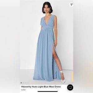 Lulu’s Heavenly Hues Light Blue Maxi Dress